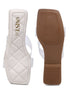 GNIST Clear Cross Strap White Flats